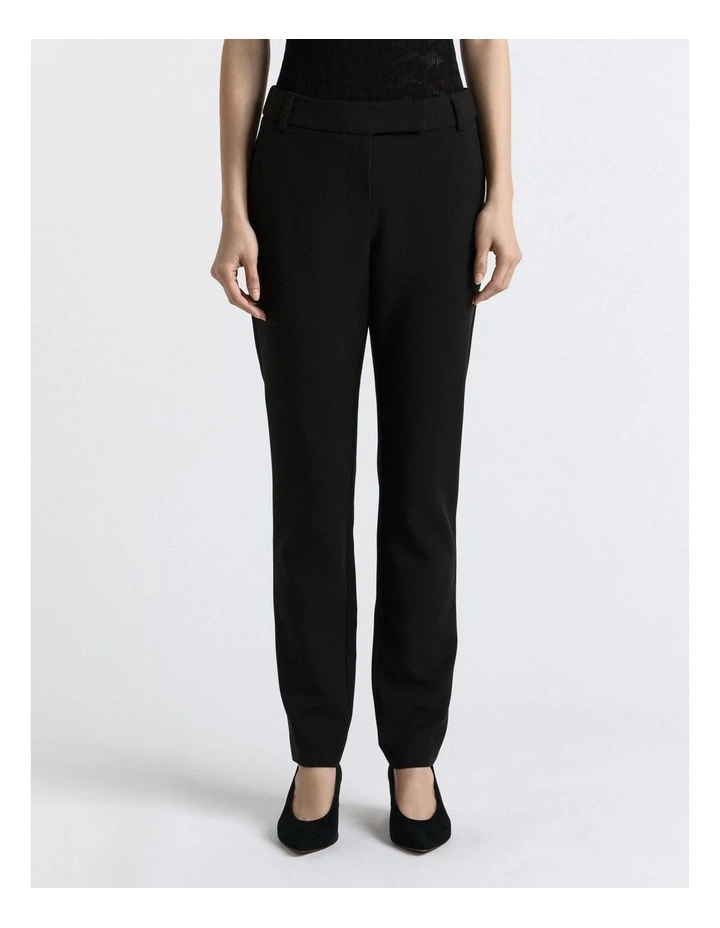 Stretch Suiting Slim Leg Pant in Black image 1