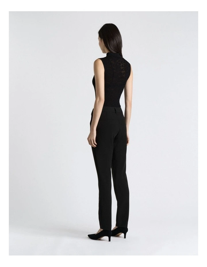 Stretch Suiting Slim Leg Pant in Black image 2