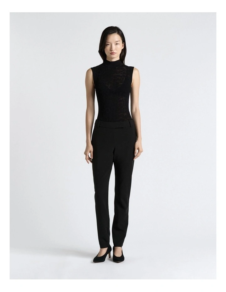 Stretch Suiting Slim Leg Pant in Black image 3