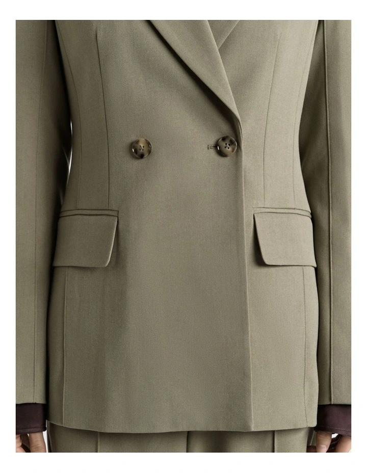 Moss Melange Suiting Double Breasted Blazer image 4