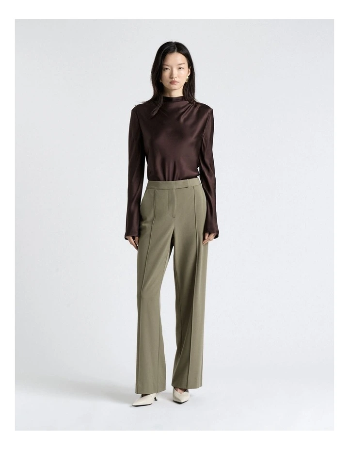 Moss Melange Suiting Straight Leg Pant image 4