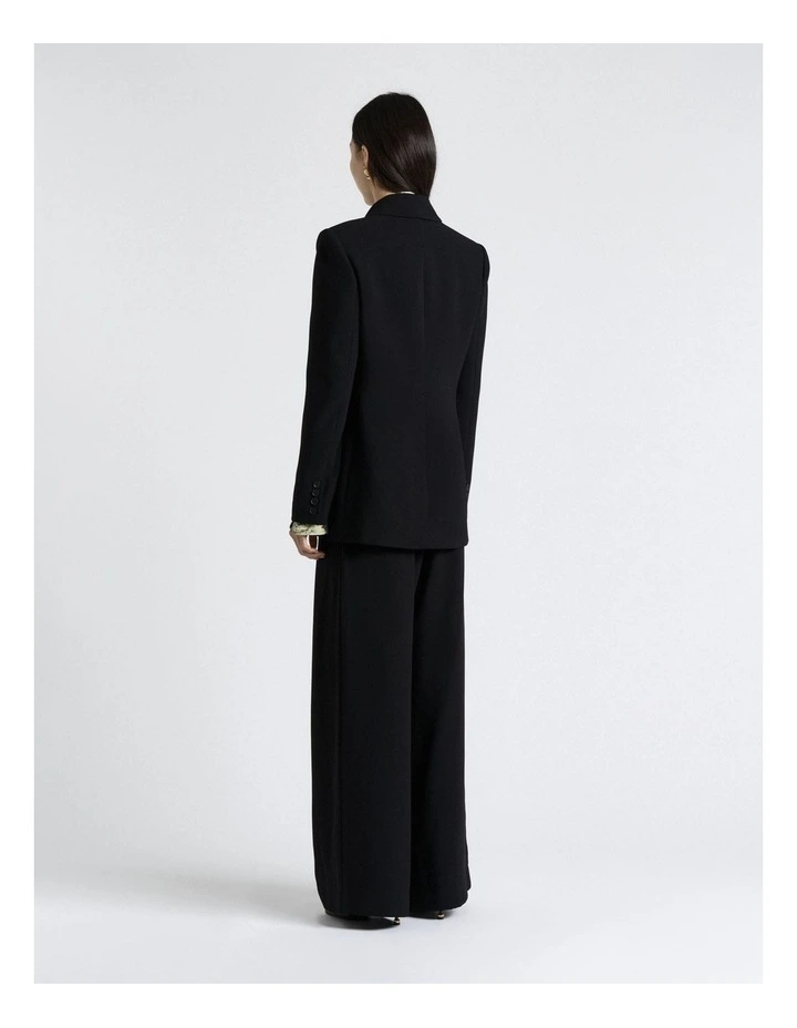 Crepe Hourglass Blazer in Black image 2