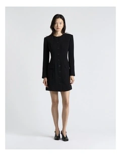 Crepe Button Through Mini Dress