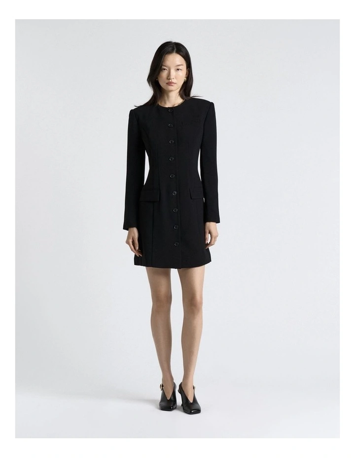 Crepe Button Through Mini Dress image 1