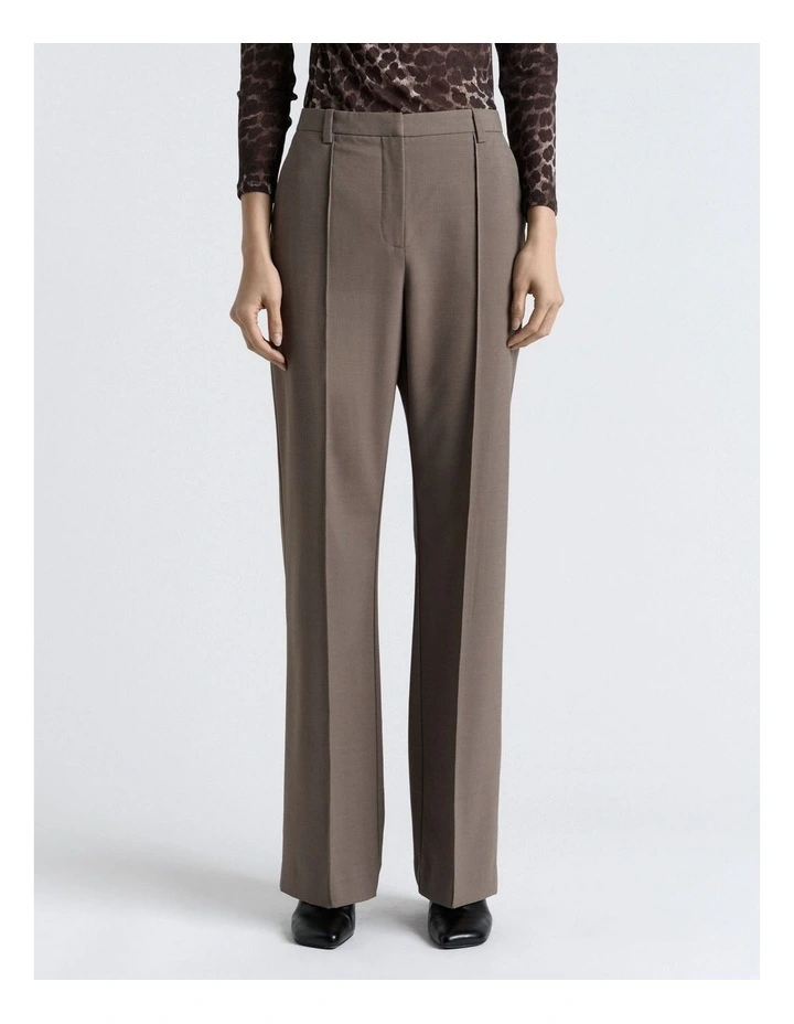 European Stretch Suiting Boot Leg Pant in Green image 1