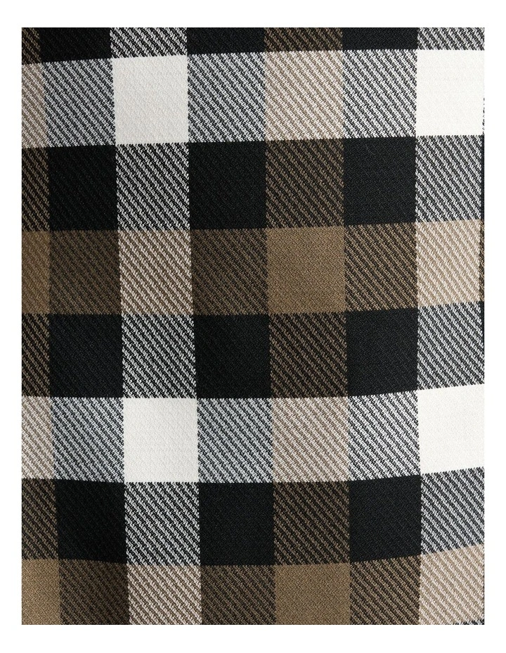 Check Mini Dress in Olive image 4