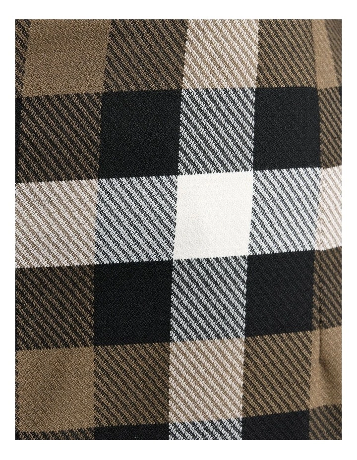 Check Cropped Slim Leg Pant in Olive image 4