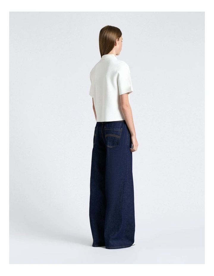 Milano Polo Top in White image 2