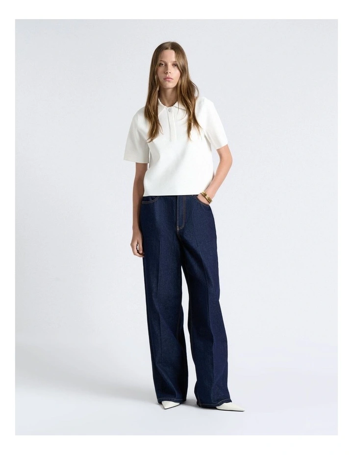 Milano Polo Top in White image 3