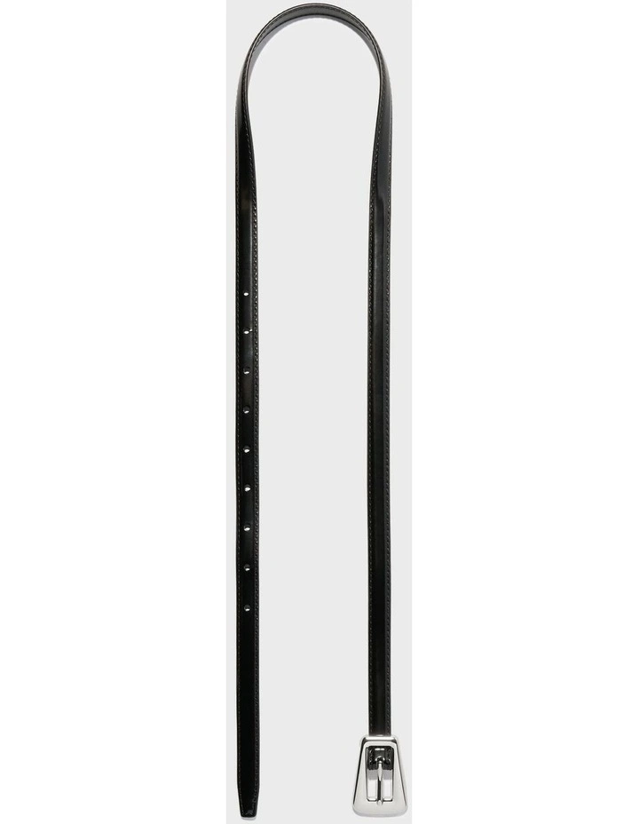 Oversized Buckle Patent Leather Belt image 2