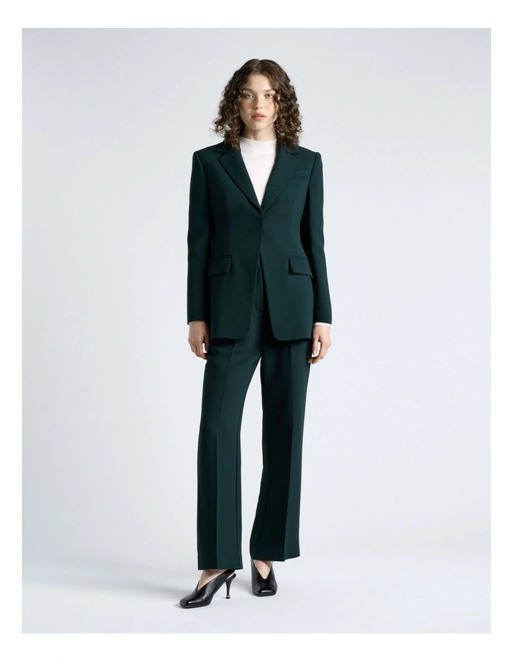 Double Weave Blazer in Jade image 5