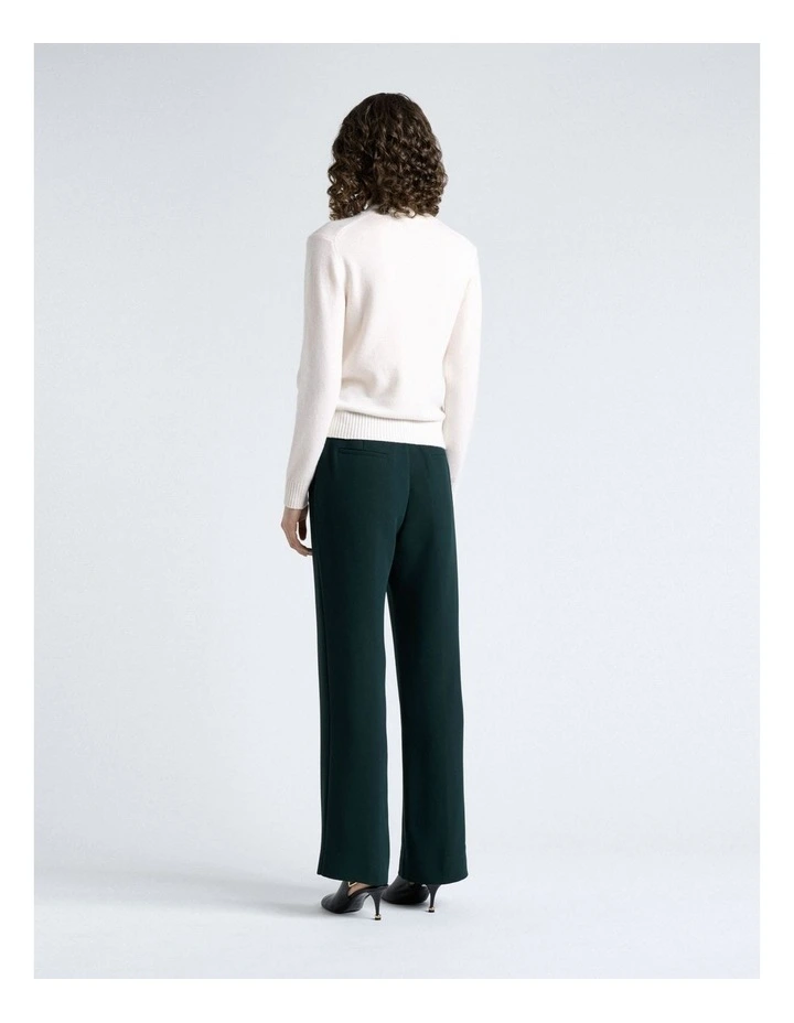 Double Weave Boot Leg Pant in Jade image 2
