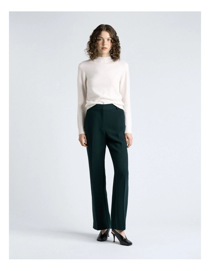 Double Weave Boot Leg Pant in Jade image 4