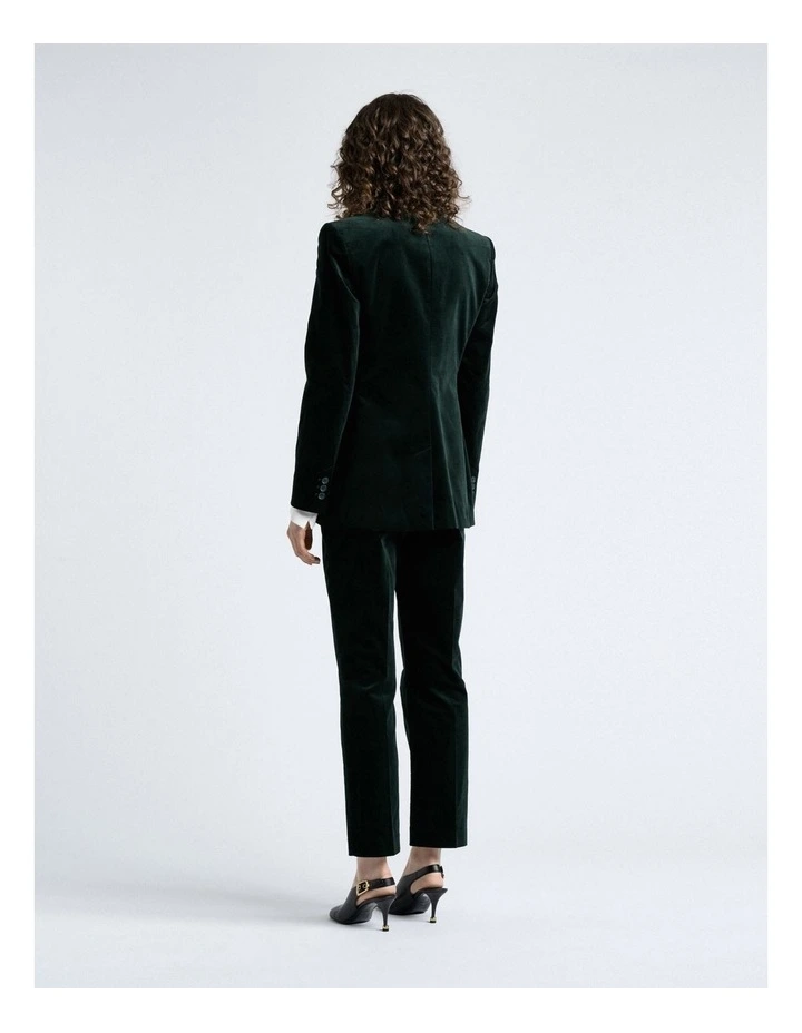Jade Stretch Velvet Hourglass Blazer image 2