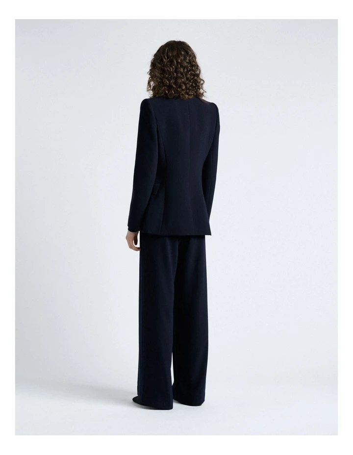 Crepe Tailored Blazer in Dark Ink image 2
