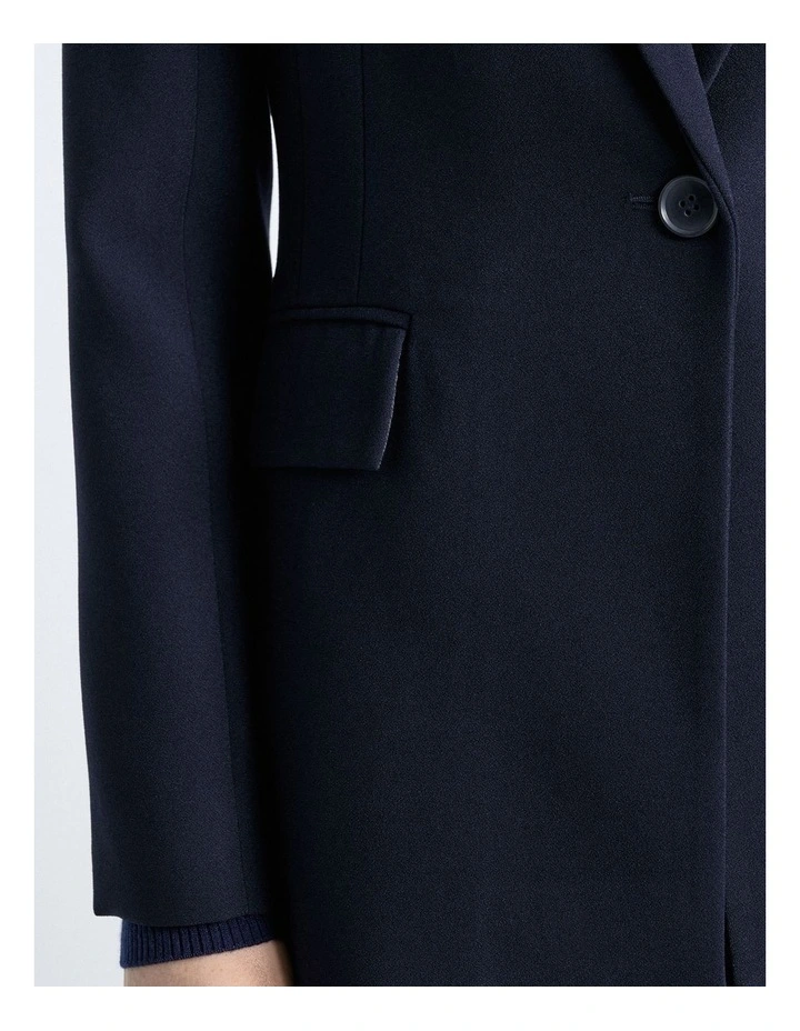 Crepe Tailored Blazer in Dark Ink image 5