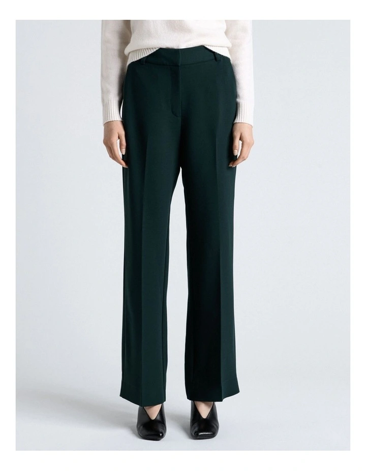 Double Weave Boot Leg Pant in Jade image 1