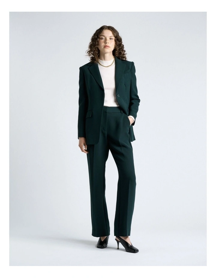 Double Weave Boot Leg Pant in Jade image 5
