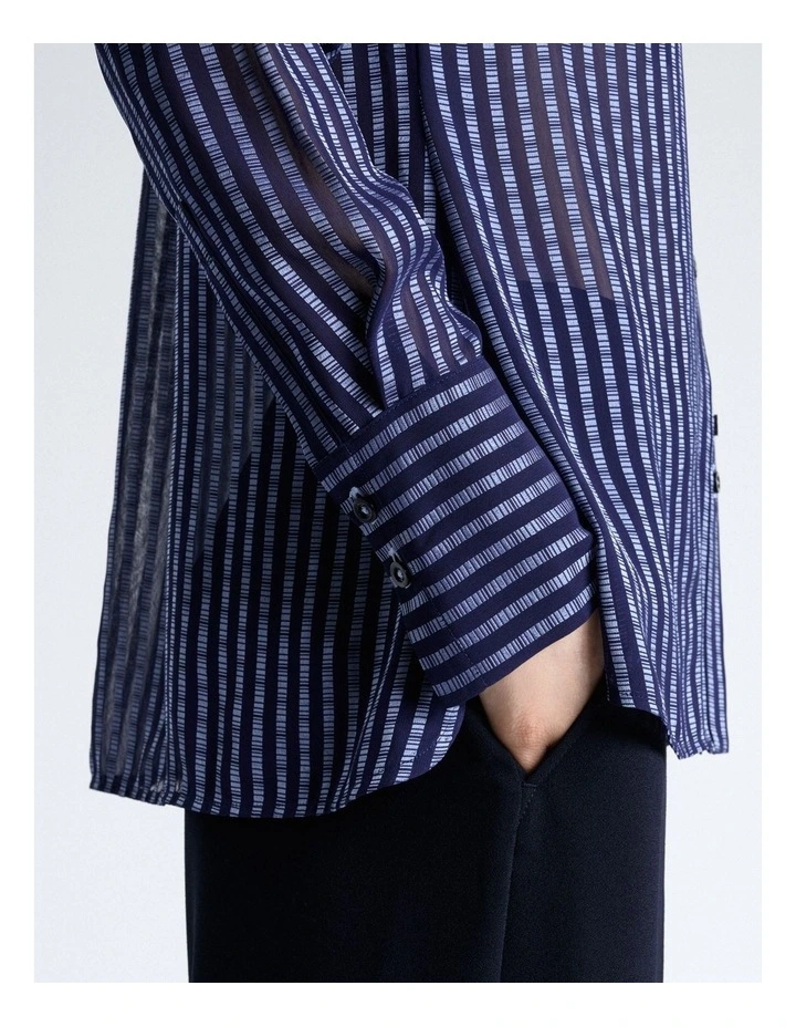 Burnout Textured Stripe Shirt image 4