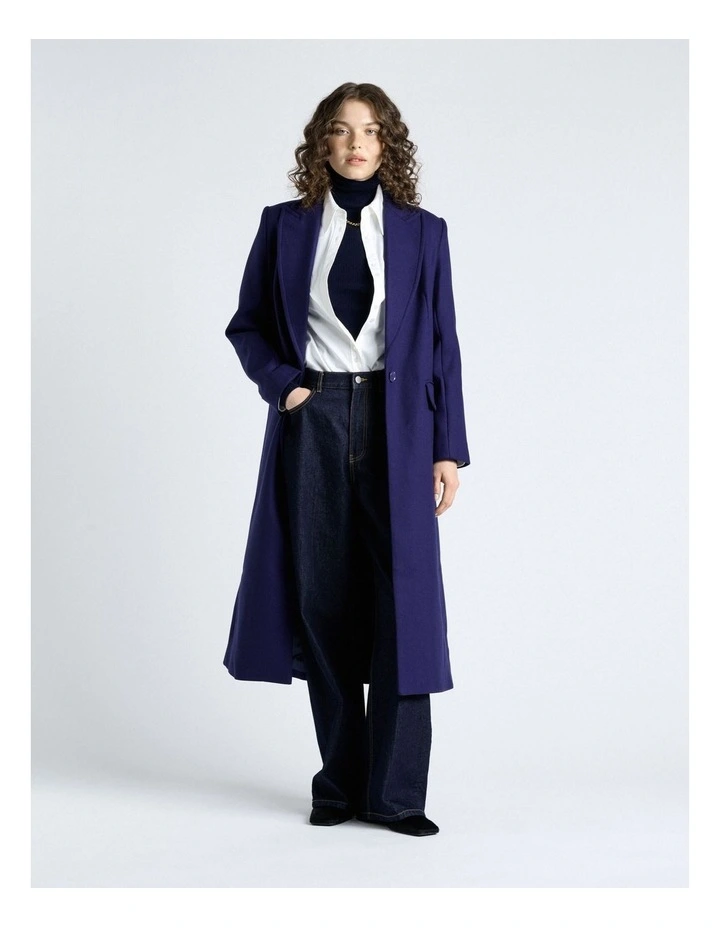 Cobalt Italian Soft Wool Blend Coat image 1