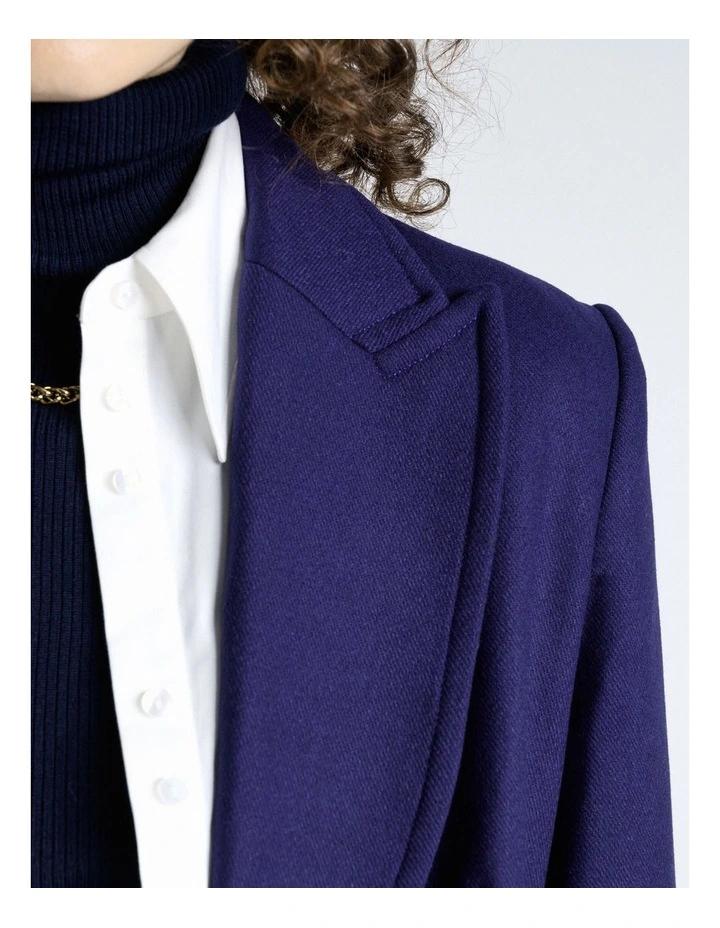 Cobalt Italian Soft Wool Blend Coat image 4