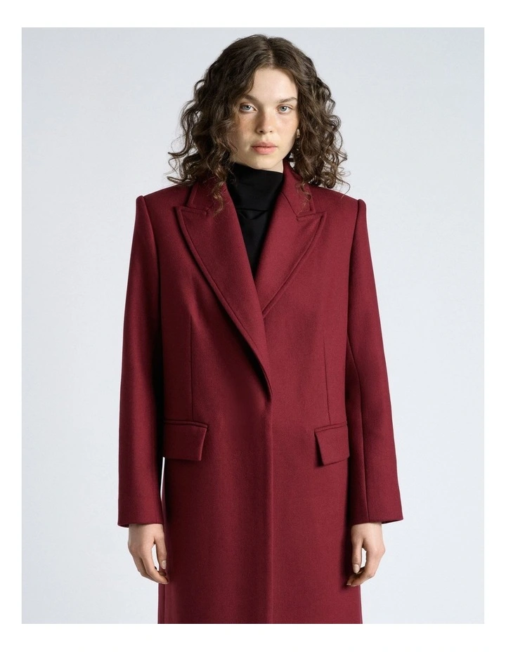 Italian Soft Wool Blend Coat in Scarlet image 5