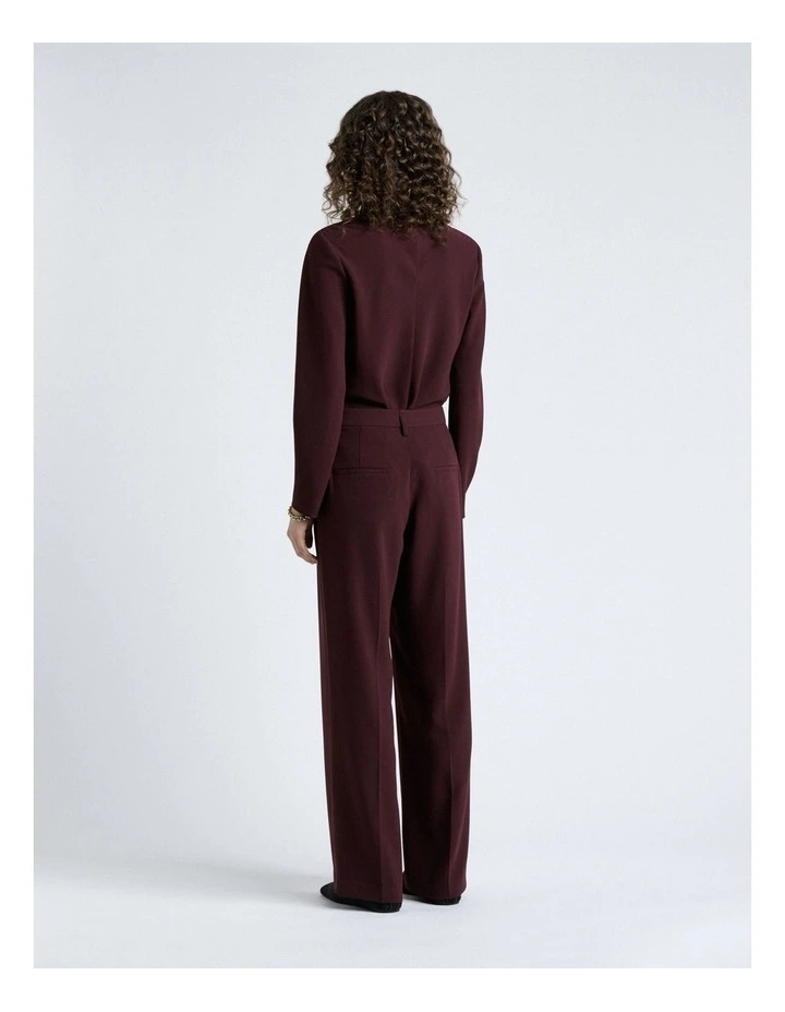 Crepe Long Sleeve Top in Purple image 2