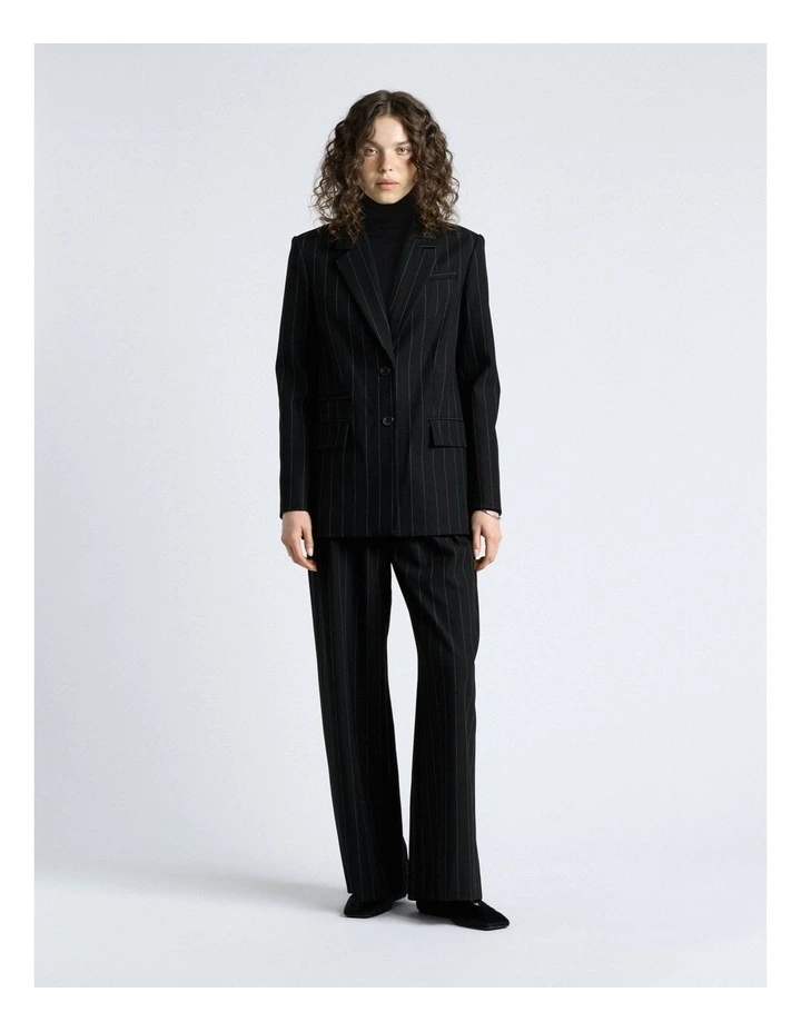 Pinstripe Boyfriend Blazer image 4