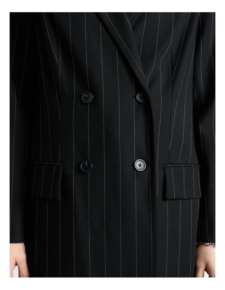 Pinstripe Double Breasted Coat image 4
