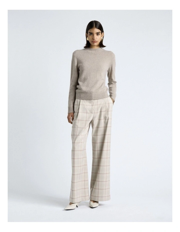 Merino Cashmere Blend Mock Neck Knit in Grey image 5