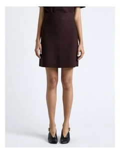 Milano Mini Skirt in Brown