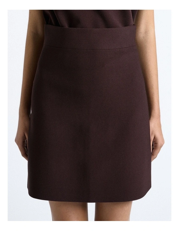 Milano Mini Skirt in Brown image 3