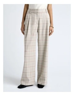 Prince Of Wales Check Wide Leg Pant in Multi