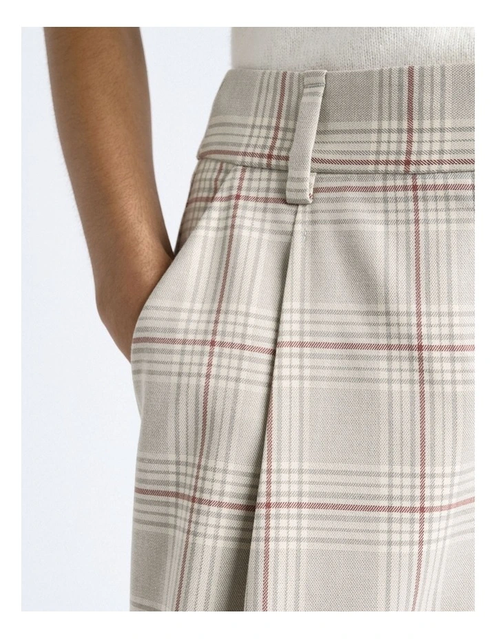 Prince Of Wales Check Wide Leg Pant in Multi image 3