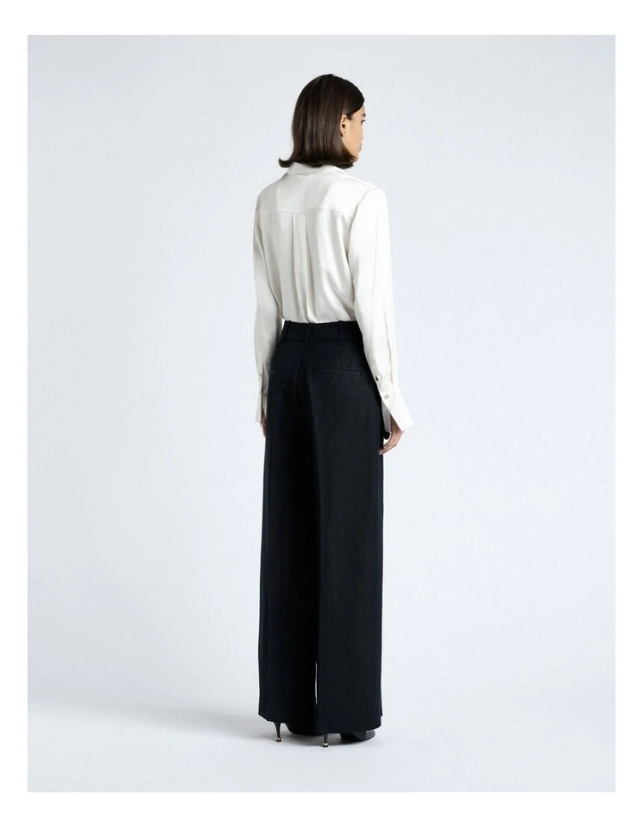 Viscose Satin Shirt in Ivory image 2