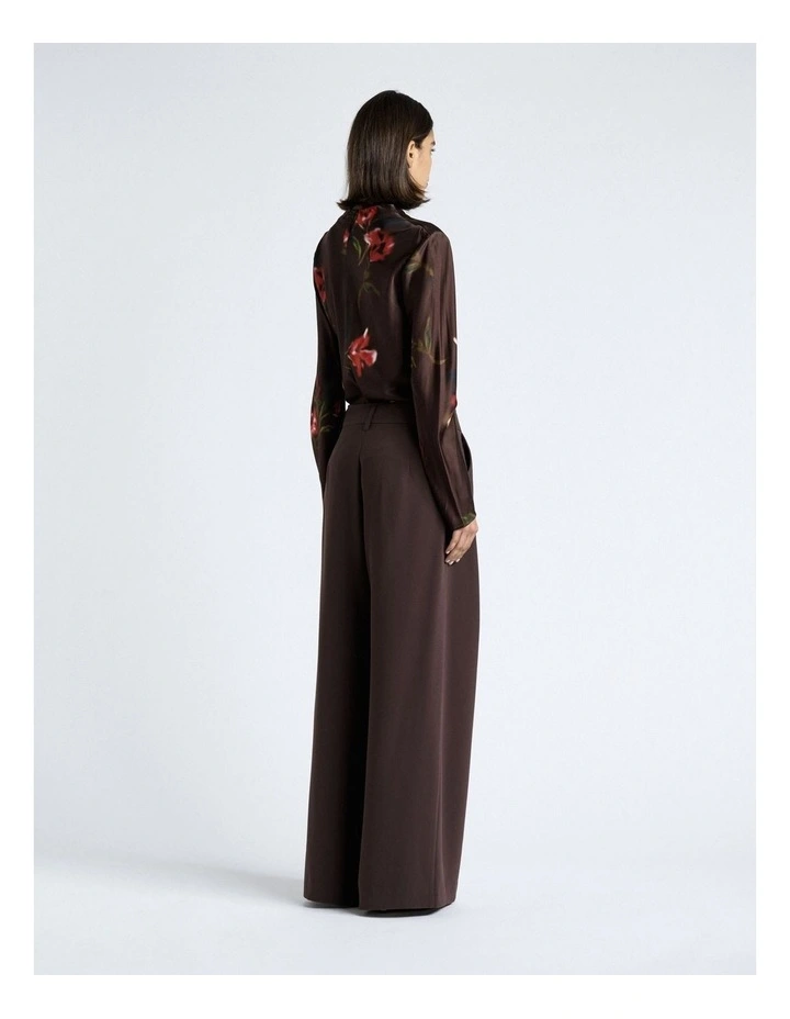 Blurred Floral Satin Viscose Top image 2