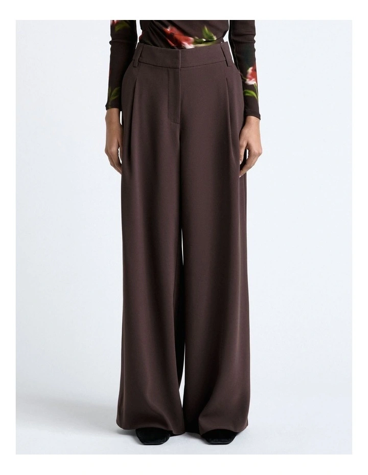 Crepe Pleat Wide Leg Pant image 1