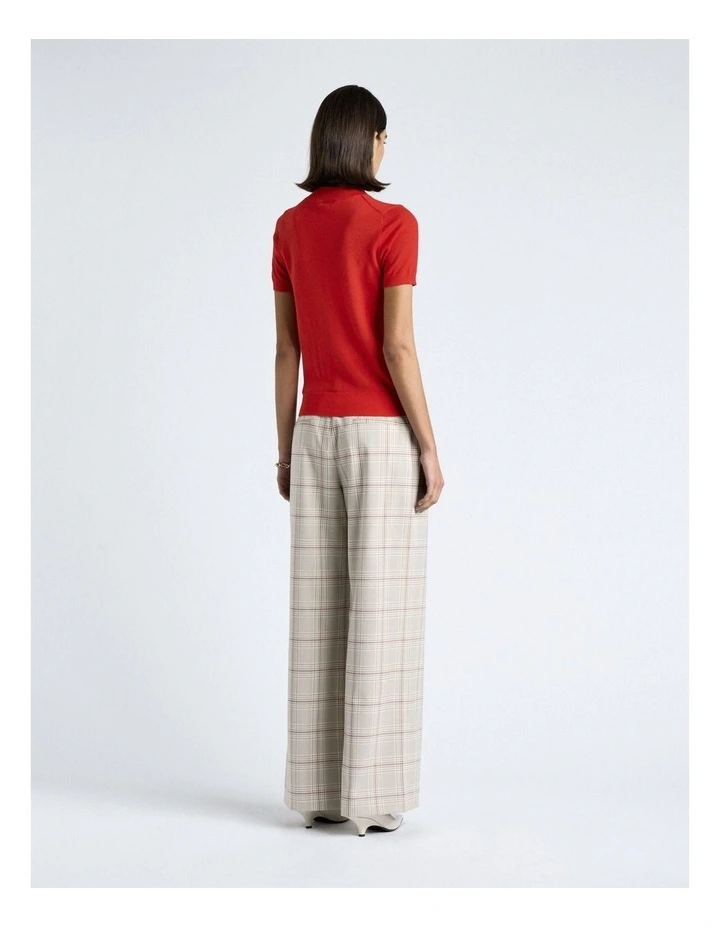 Short Sleeve Mock Neck Knit image 2