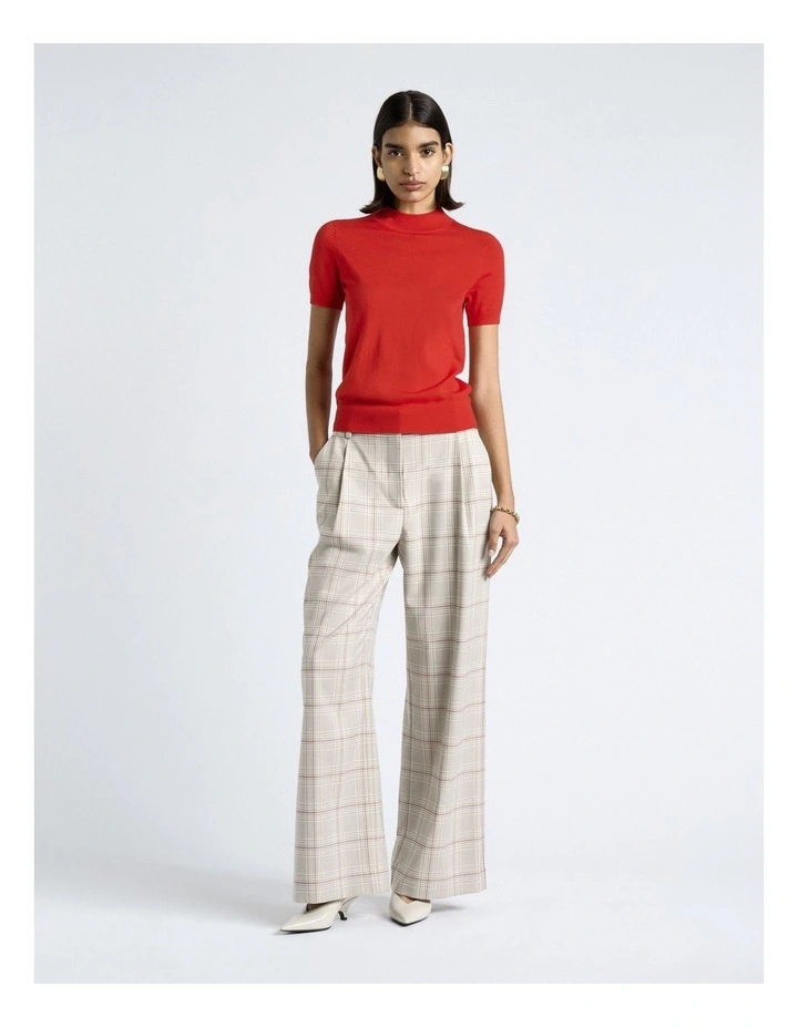 Short Sleeve Mock Neck Knit image 4