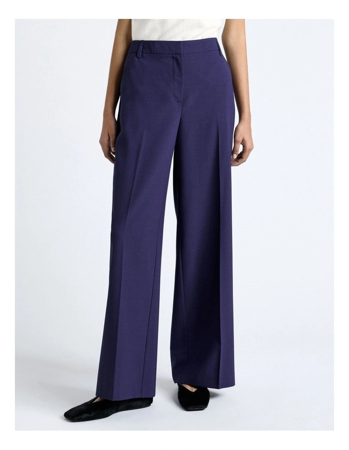 European Stretch Suiting Straight Leg Pant in Dark Cobalt image 1