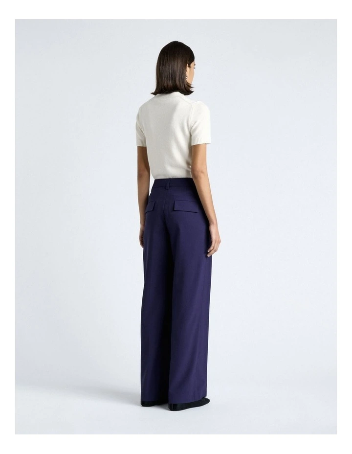 European Stretch Suiting Straight Leg Pant in Dark Cobalt image 2