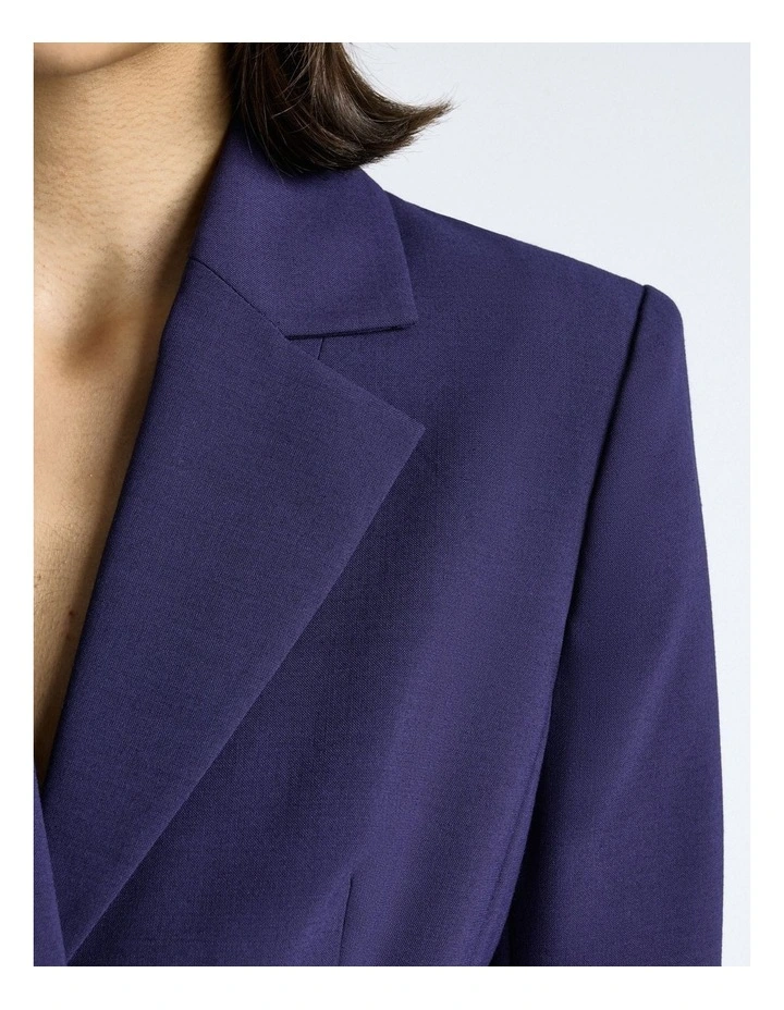 European Stretch Suiting Hourglass Blazer in Dark Cobalt image 3