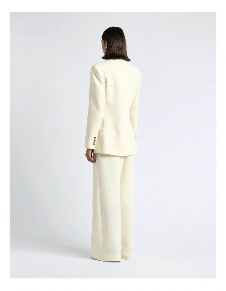Double Weave Hourglass Blazer in Butter image 2
