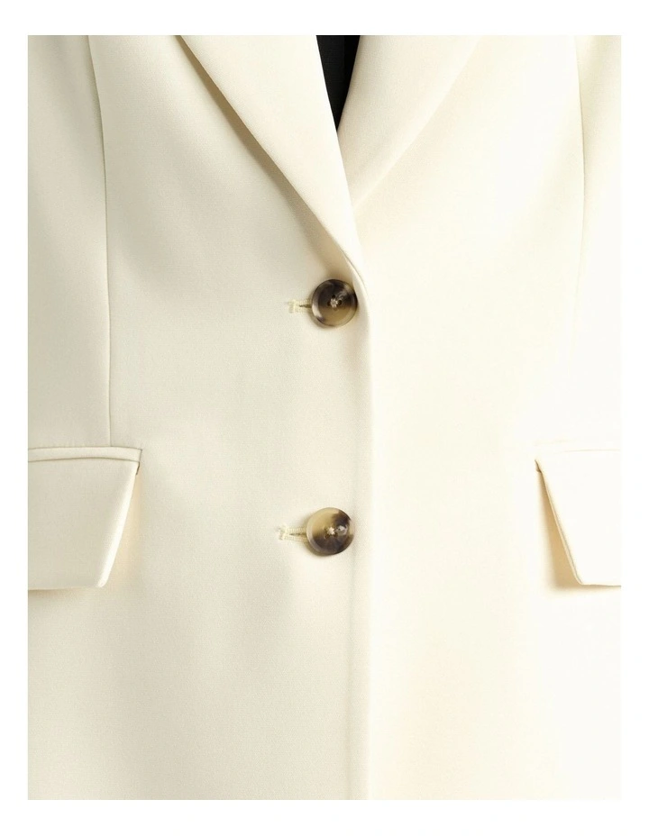 Double Weave Hourglass Blazer in Butter image 5