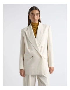 Flecked Double Breasted Blazer