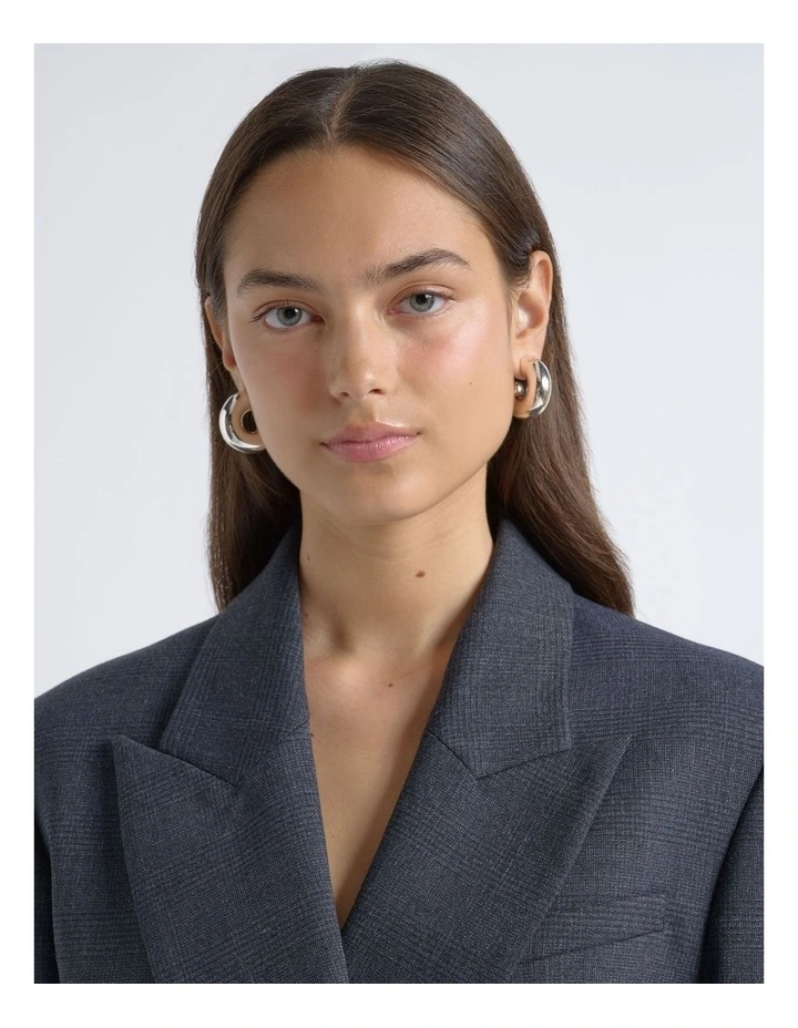 Check Single Breasted Coat image 3