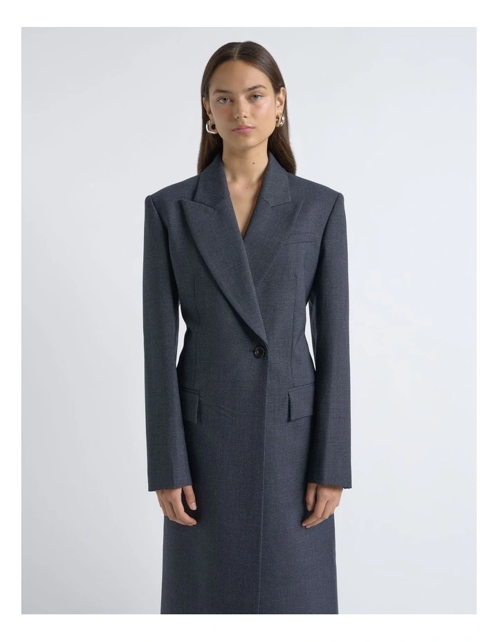 Check Single Breasted Coat image 5