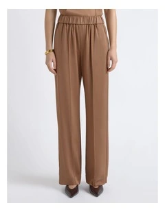 Satin Pin Tuck Pant