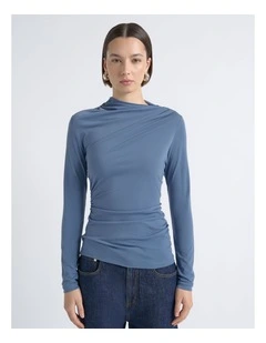 Mesh Gathered Top