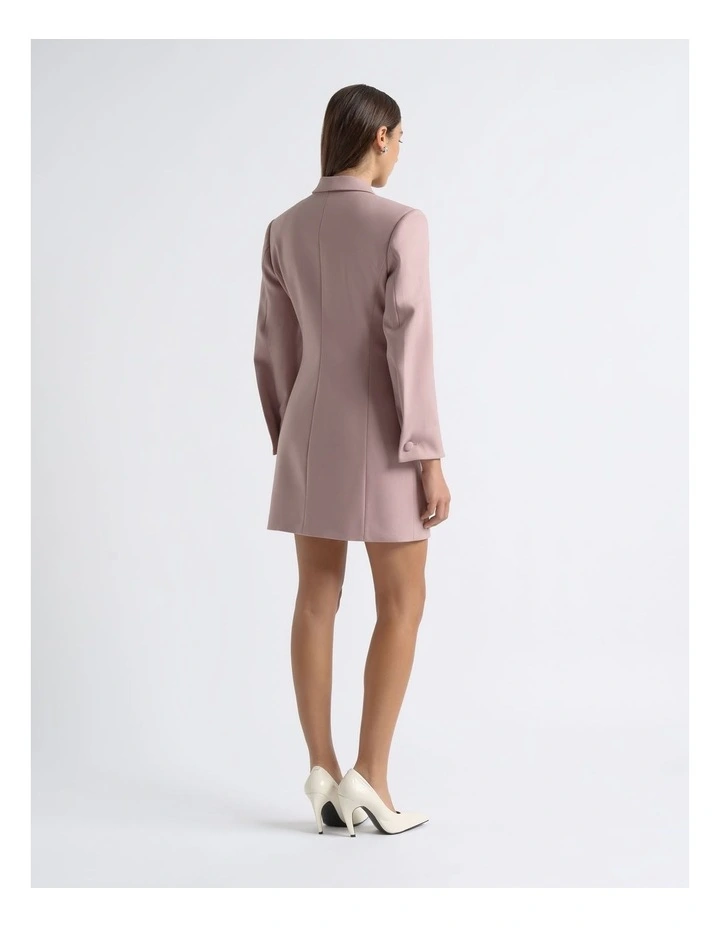 Double Breasted Blazer Dress in Deep Rose image 2